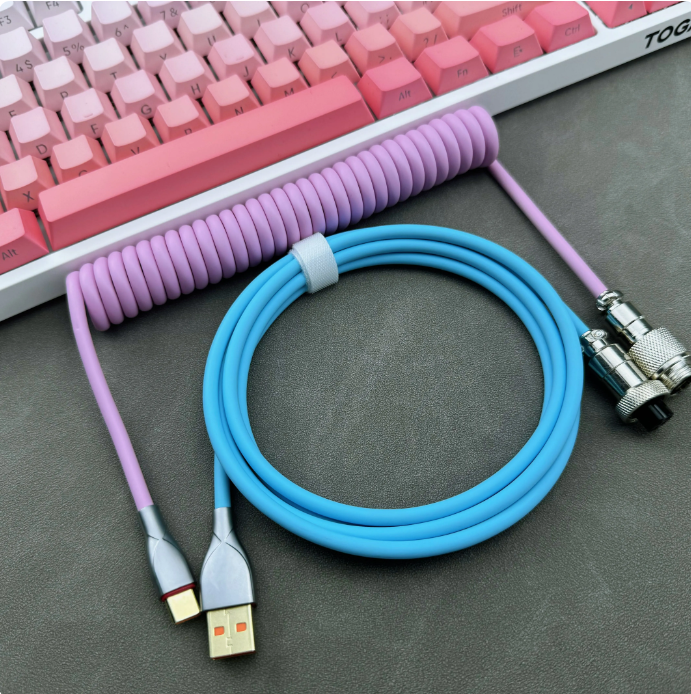 Stretchable Coiled Cable USB-C Type