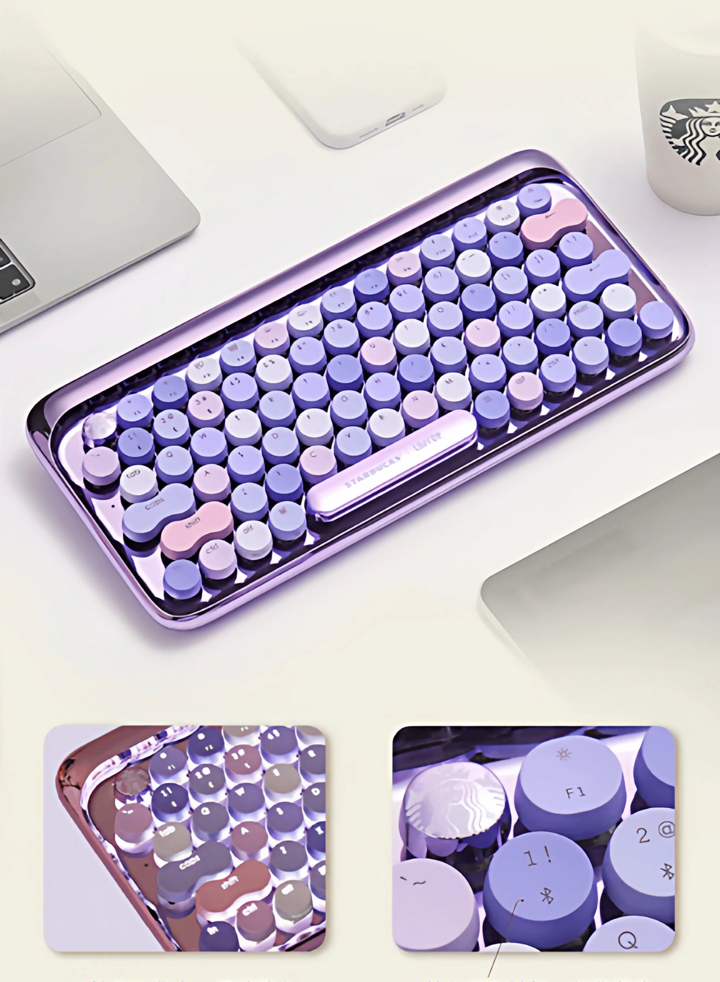 Lofree DOT Coffee Theme Mechanical Keyboard Set For Windows/Mac Tablet Office Bluetooth