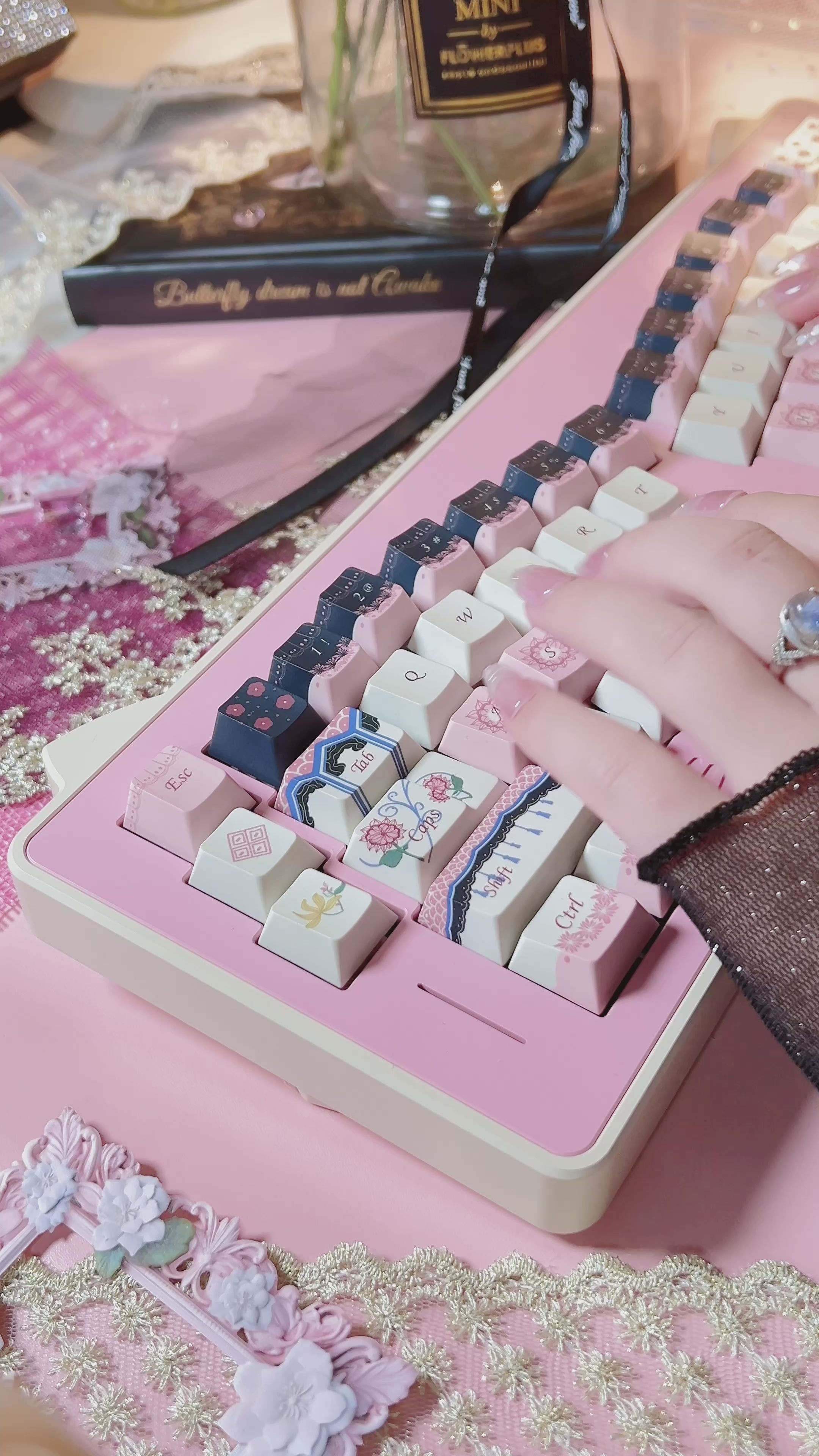 Only 1 In-stock】Prebuilt Kitten Alice pink beige Aluminum