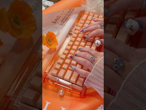 Unboxing For SALEs moeetech GLITTER65 HE (ProSilk HE) Magnetic Switch Keyboard Orange Peach With Bag R2
