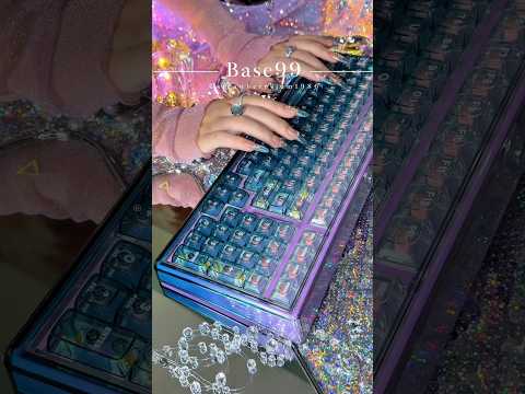 Unboxing Sample For Sales ONLY 1 Instock Prebuilt Einperr Base99 Wireless Mechanical Keyboard with PC Transparent Keycaps, Hot Swappable Custom Keyboard with Number Pad, RGB Backlit, Lulu Switch for Windows Mac - Cosmic Violet